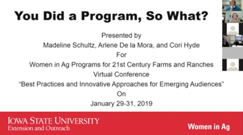 Title Slide for "You Did a Program, So What?"